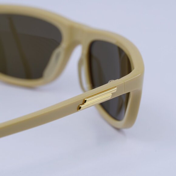Bottega Veneta BV1327S 004 Sunglasses Yellow Cat Eye Frame, Brown Lenses